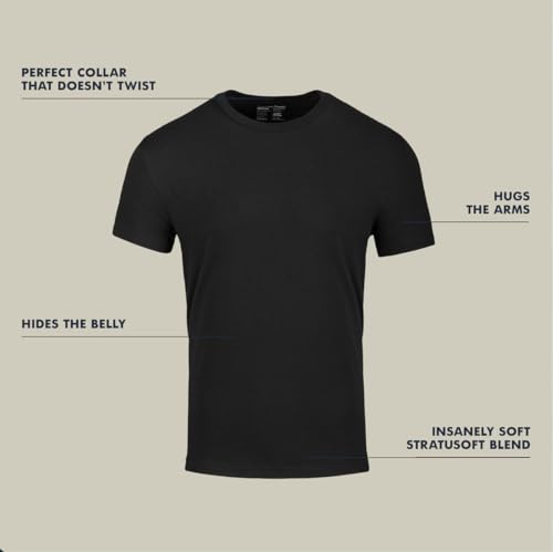 Fresh Clean Threads Men's Crew Neck T-Shirts – Short Sleeve, Fitted Style, Soft Cotton-Poly Blend, Tag-Free Comfort