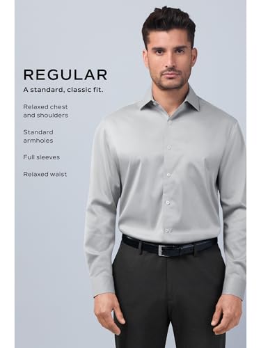 Regular Fit Solid Poplin Dress Shirt