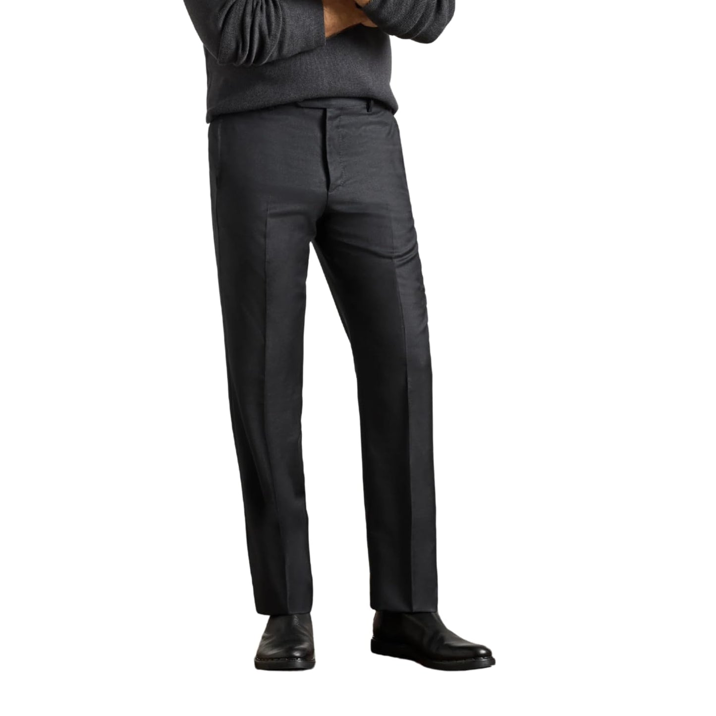 Italian Serge Wool Tailored Dress Pants