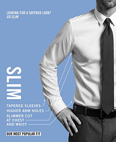 Slim Fit Non Iron Herringbone Dress Shirt