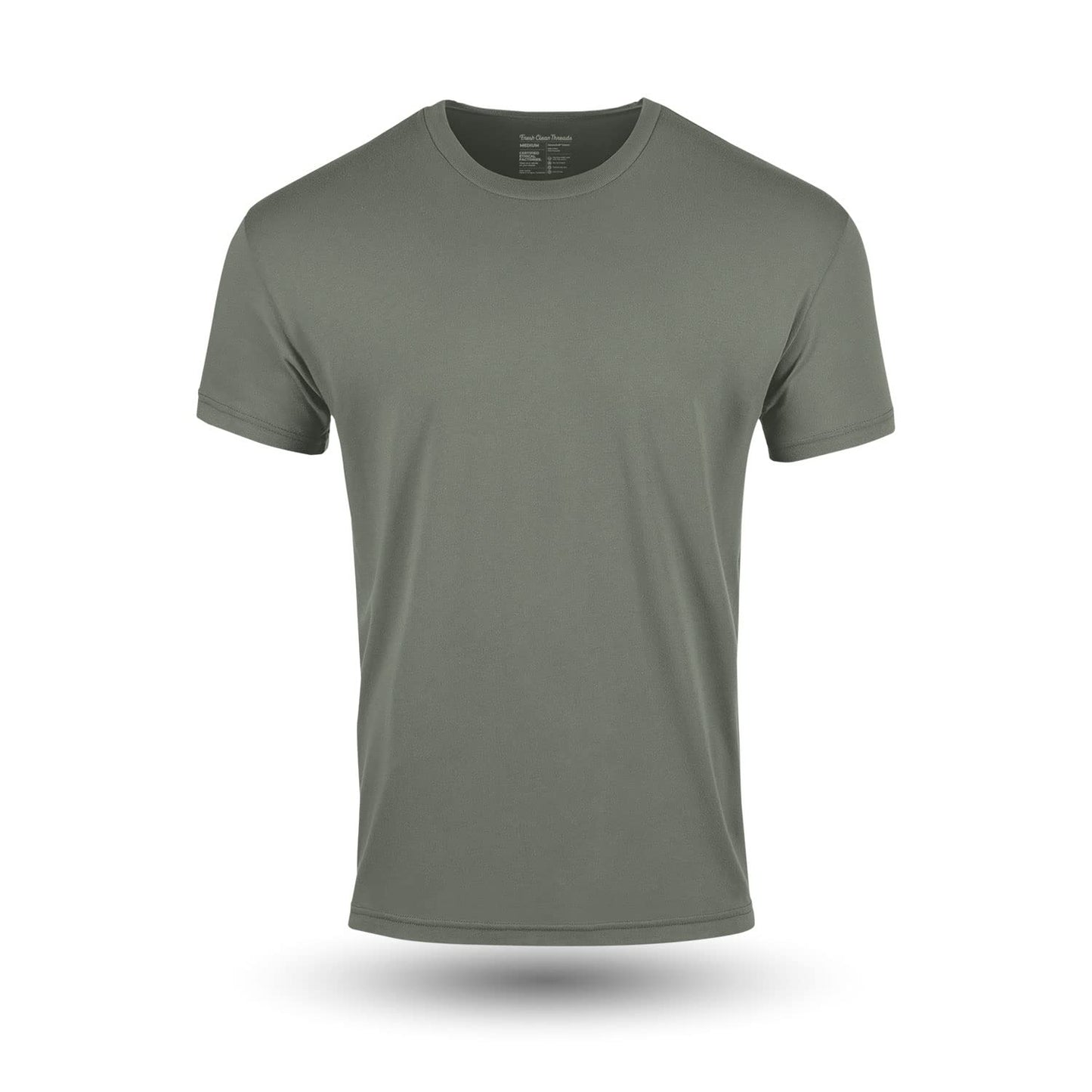 Fresh Clean Threads Men's Crew Neck T-Shirts – Short Sleeve, Fitted Style, Soft Cotton-Poly Blend, Tag-Free Comfort