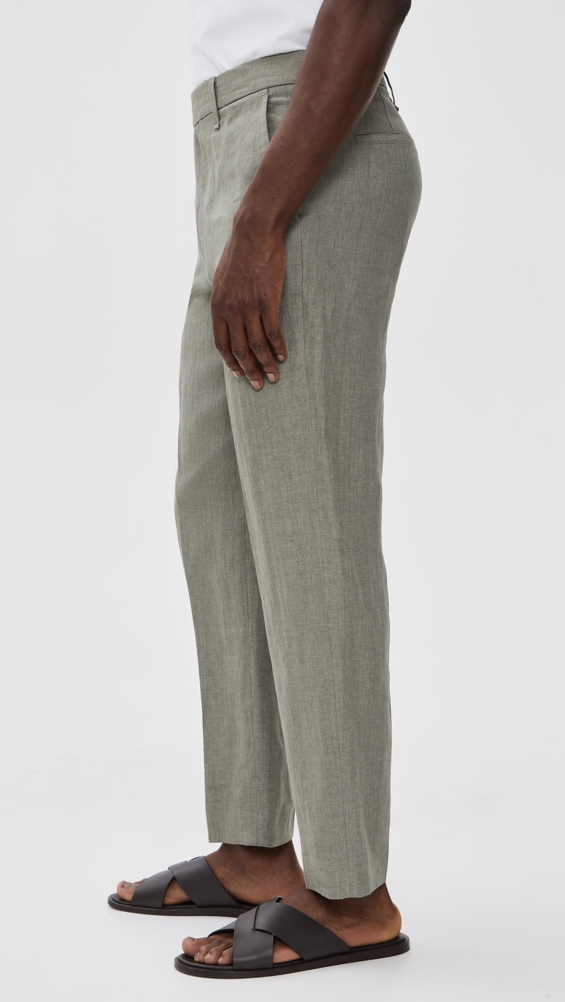Relaxed Fit Linen Tailored Trousers