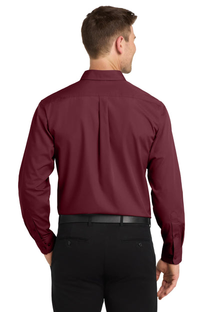 Long Sleeve Carefree Poplin Button Shirt