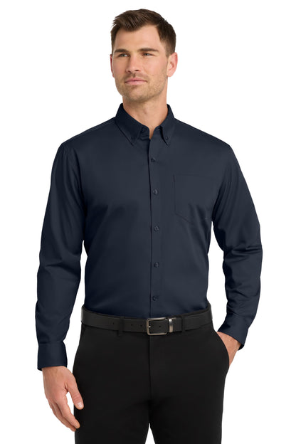 Long Sleeve Carefree Poplin Button Shirt