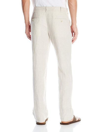 Lightweight Linen Drawstring Casual Pants