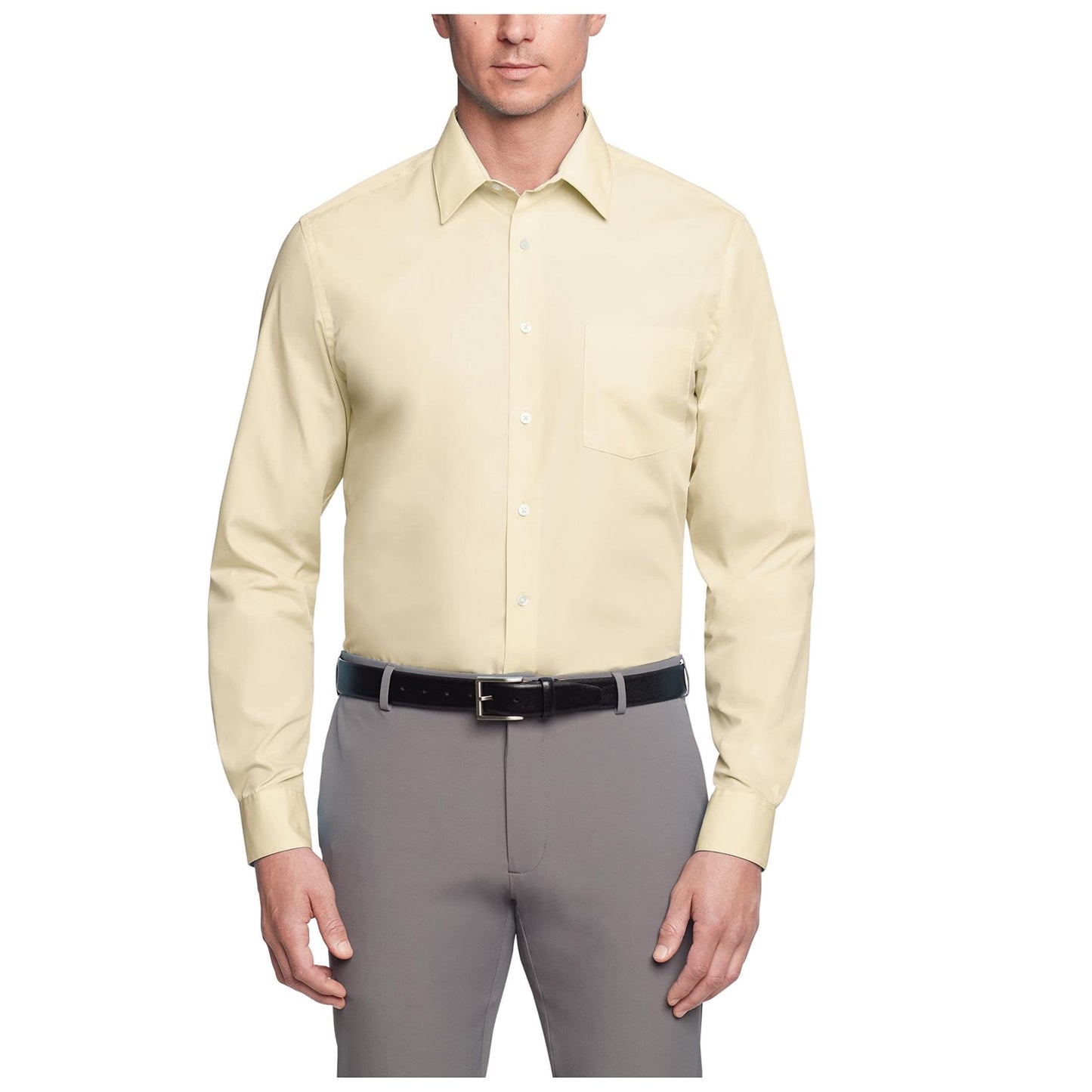 Regular Fit Solid Poplin Dress Shirt