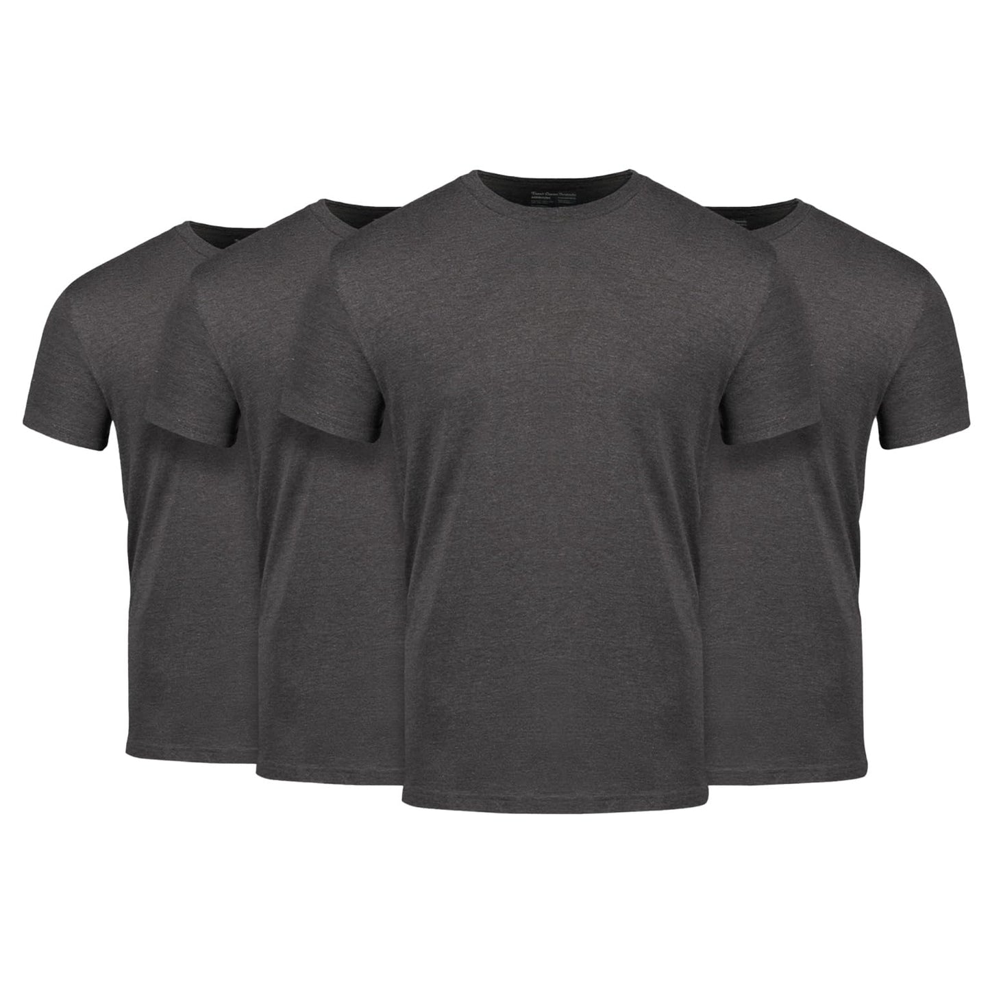 Fresh Clean Threads Men's Crew Neck T-Shirts – Short Sleeve, Fitted Style, Soft Cotton-Poly Blend, Tag-Free Comfort