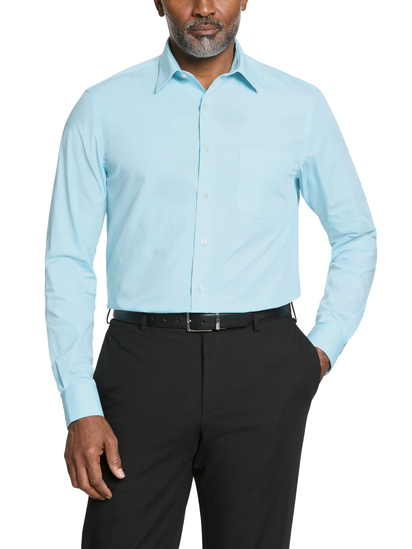 Regular Fit Solid Poplin Dress Shirt