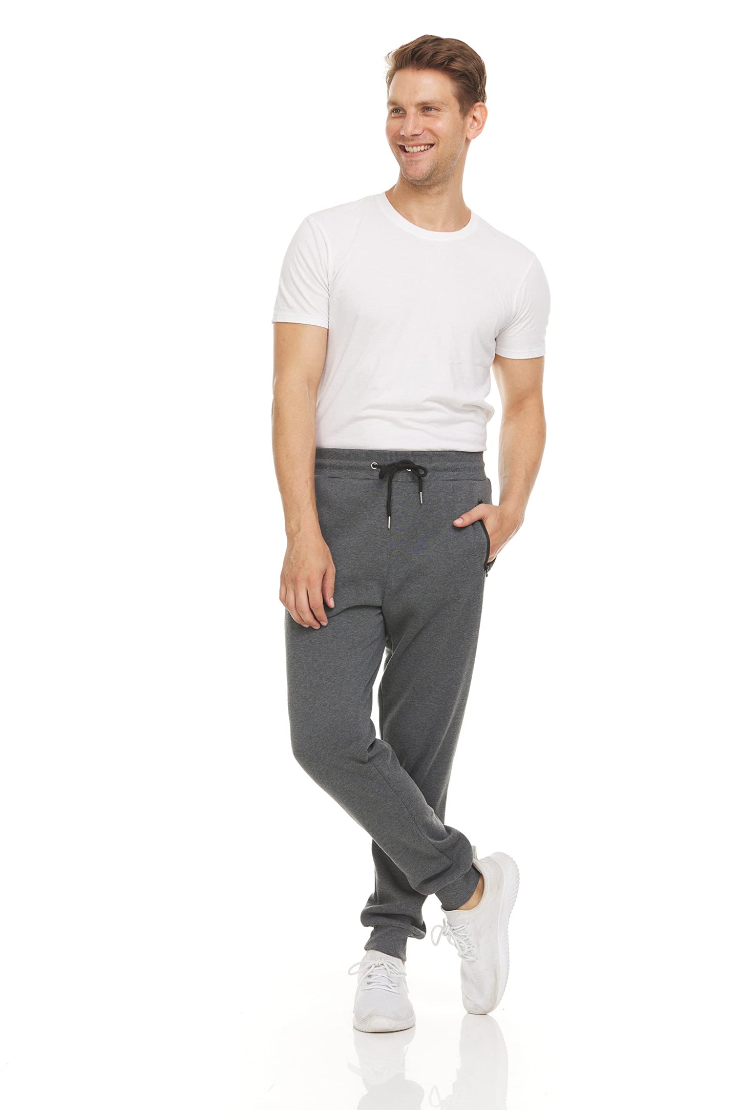 Fleece Active Jogger Pants With Zipper Pockets