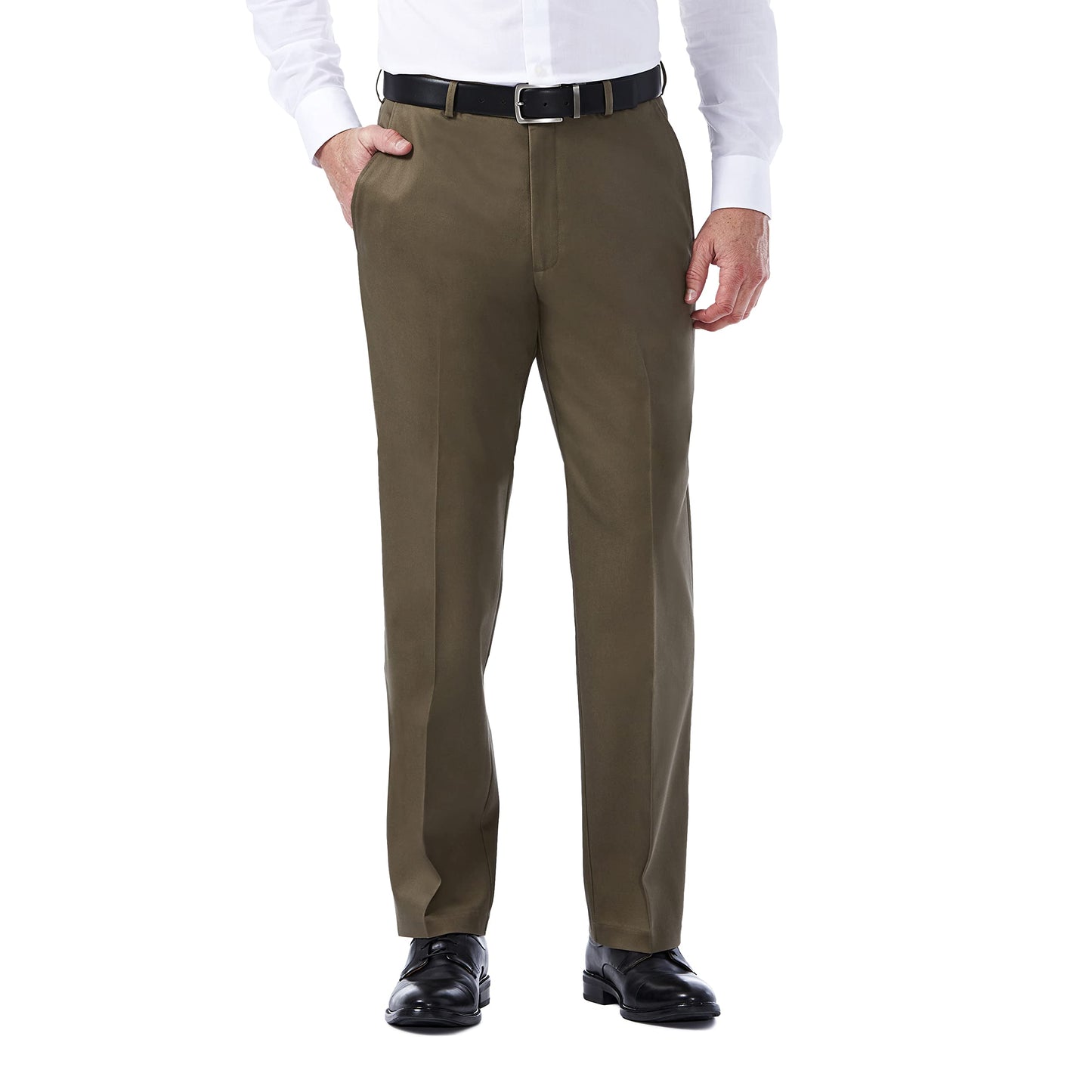Classic Fit No Iron Flat Front Khaki Pants