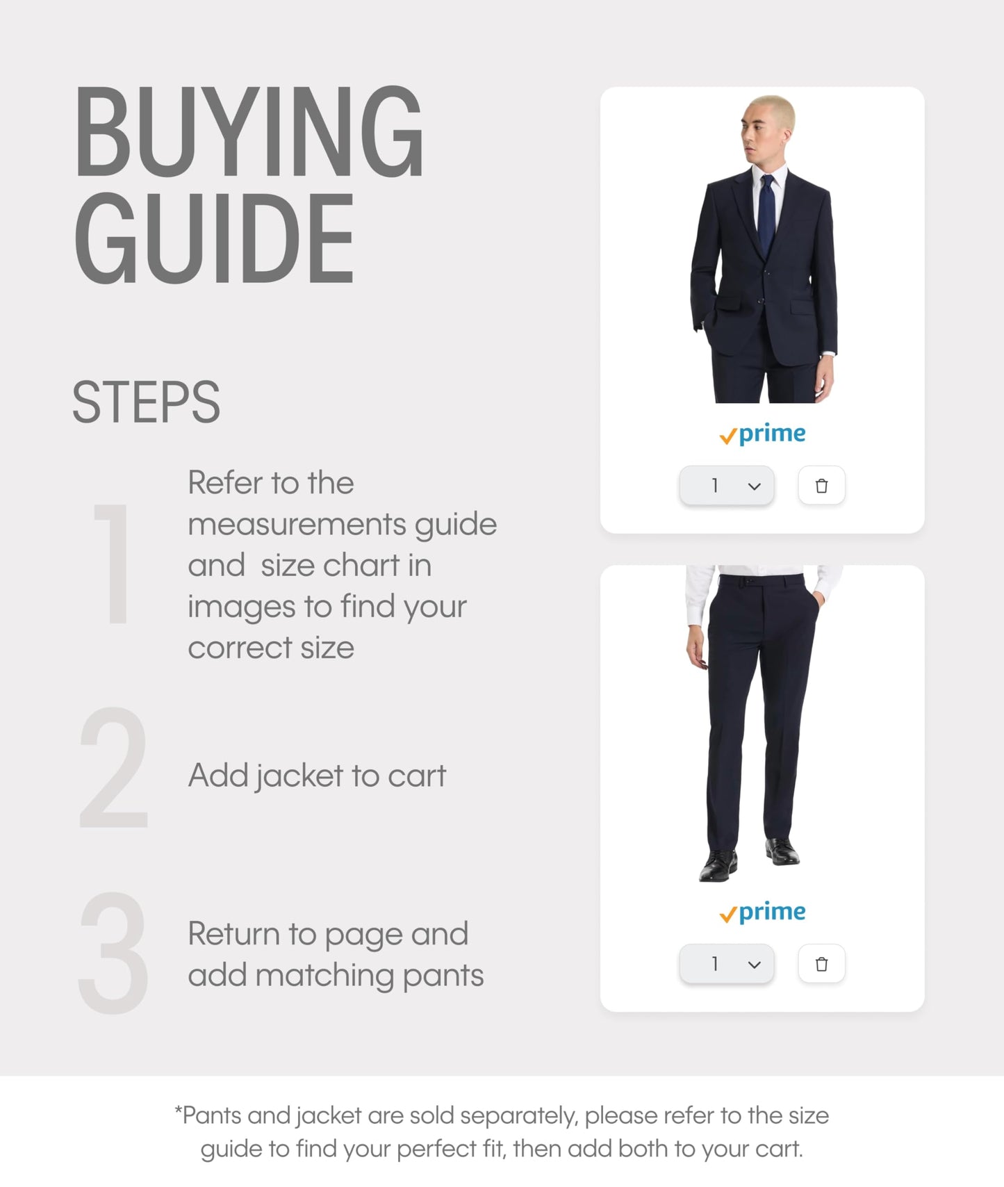 Slim Fit Tailored Suit Separates For Men