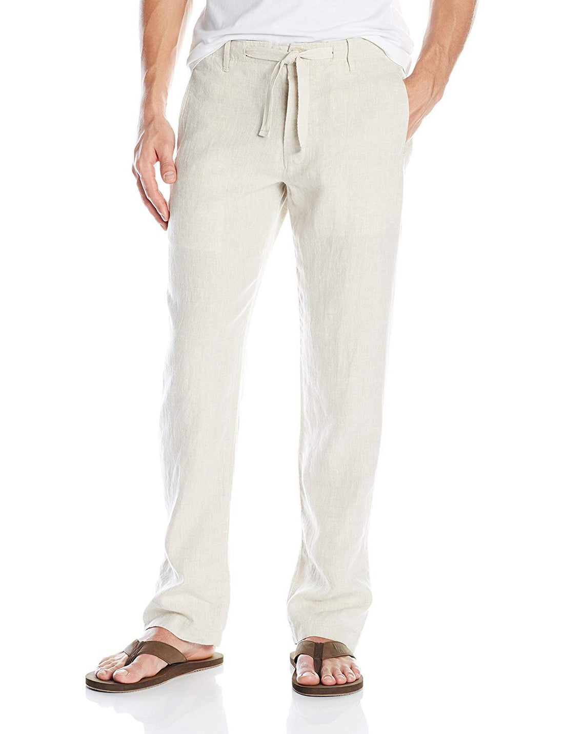 Lightweight Linen Drawstring Casual Pants