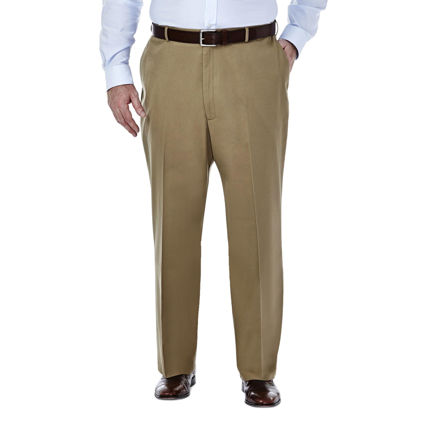 Classic Fit No Iron Flat Front Khaki Pants