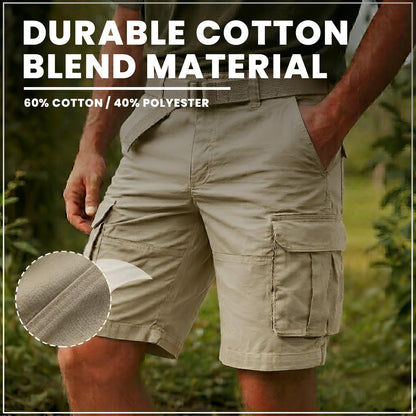 Six Pocket Adjustable Belt Cargo Shorts