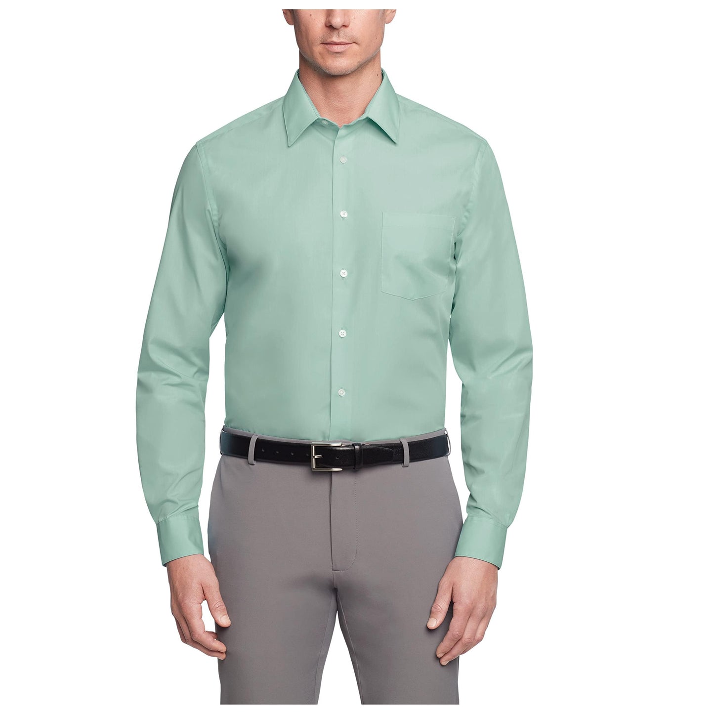 Regular Fit Solid Poplin Dress Shirt