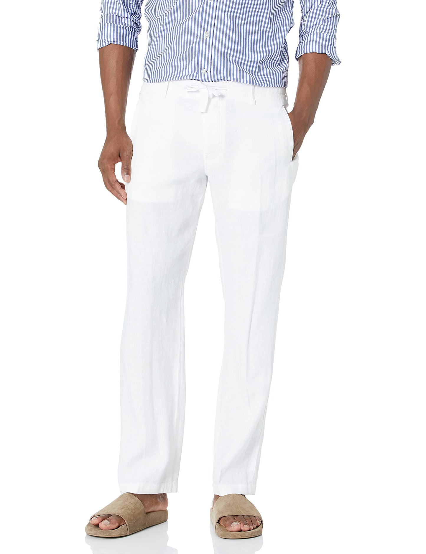 Lightweight Linen Drawstring Casual Pants