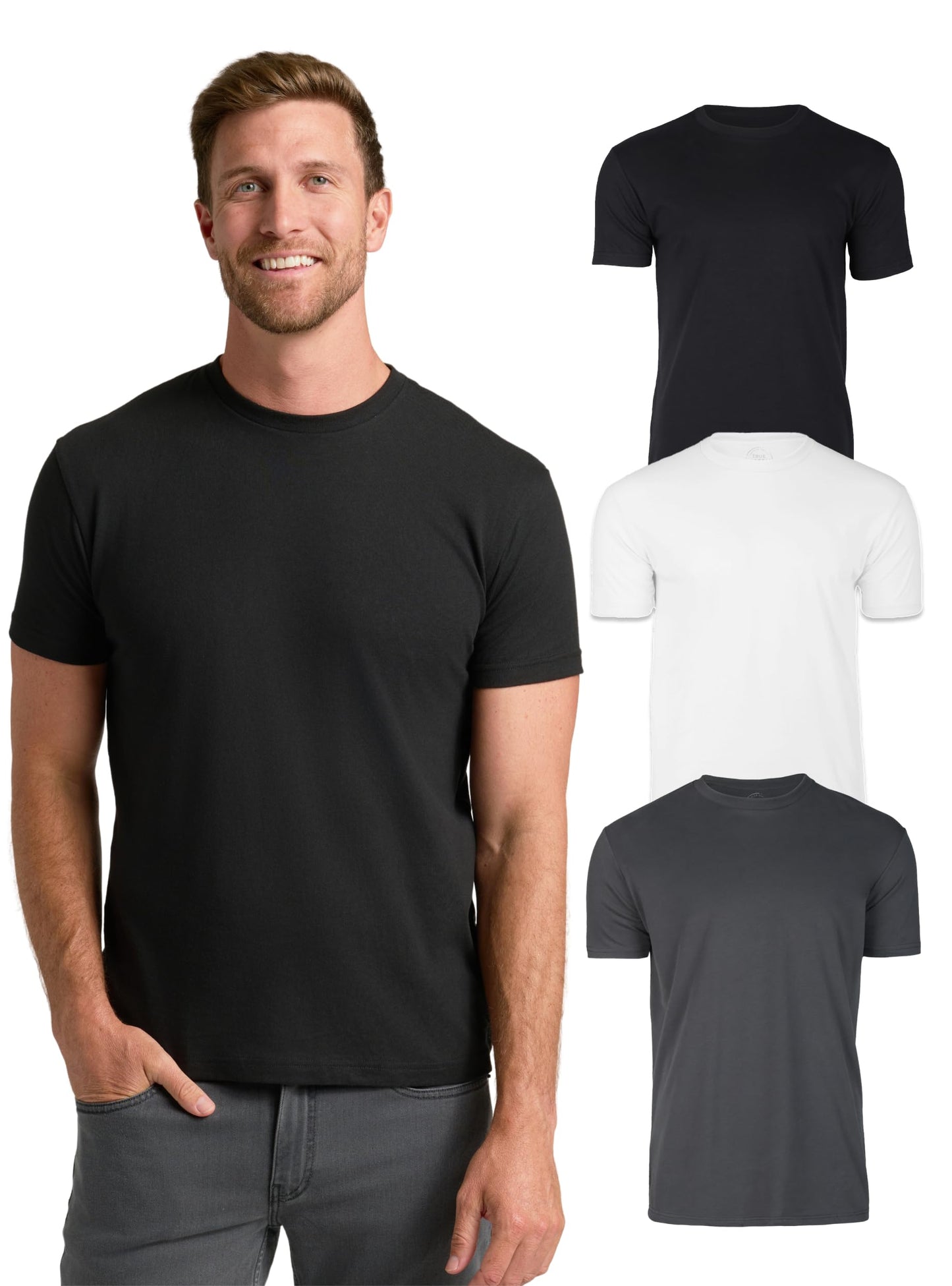 Men’s Cotton Blend Short Sleeve Crew Neck Tees