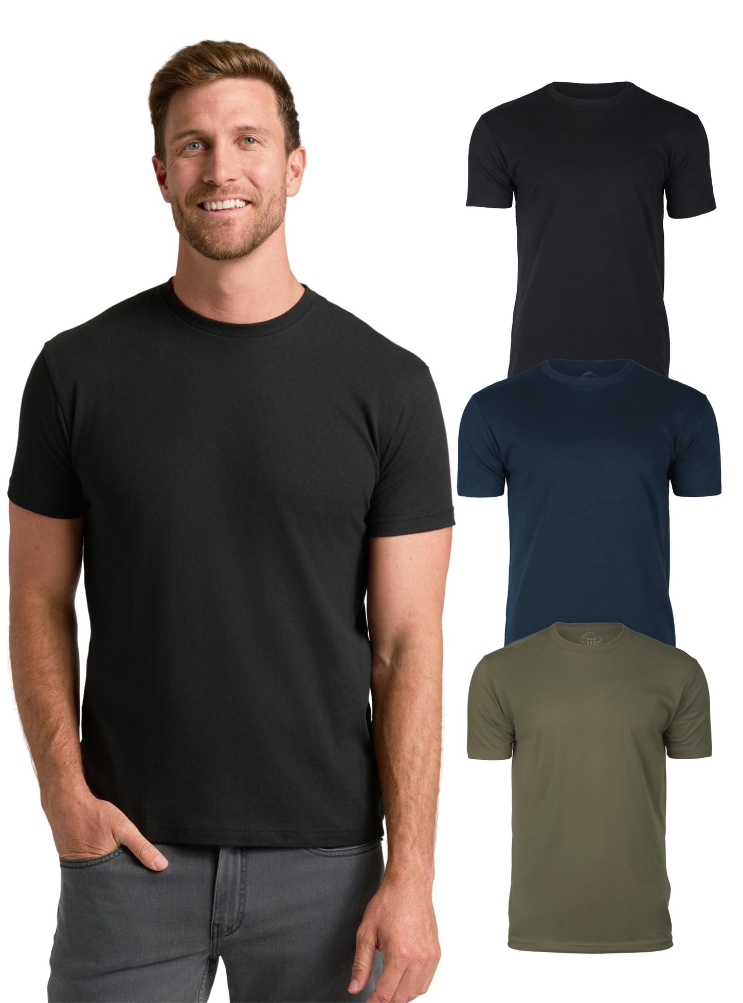 Men’s Cotton Blend Short Sleeve Crew Neck Tees