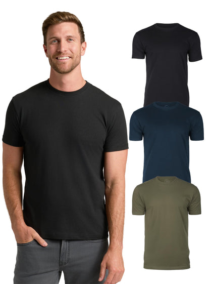 Men’s Cotton Blend Short Sleeve Crew Neck Tees