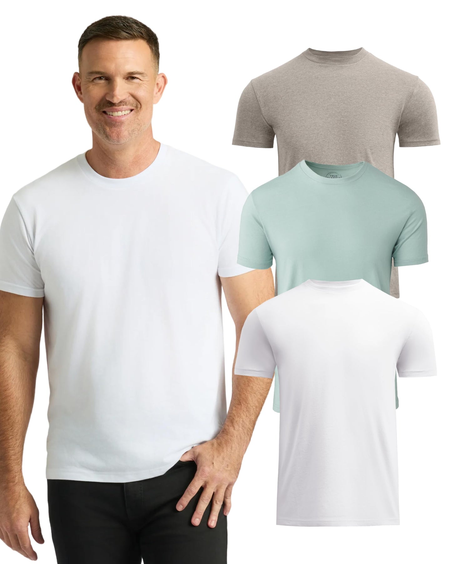 Men’s Cotton Blend Short Sleeve Crew Neck Tees