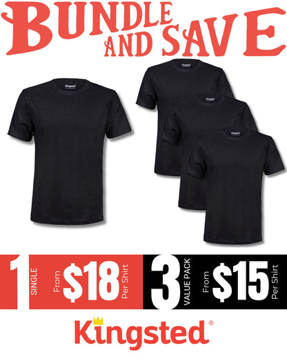 Kingsted T-Shirts for Men Pack - Royally Comfortable - Super Soft Premium Fabric - Well-Crafted Classic Tee