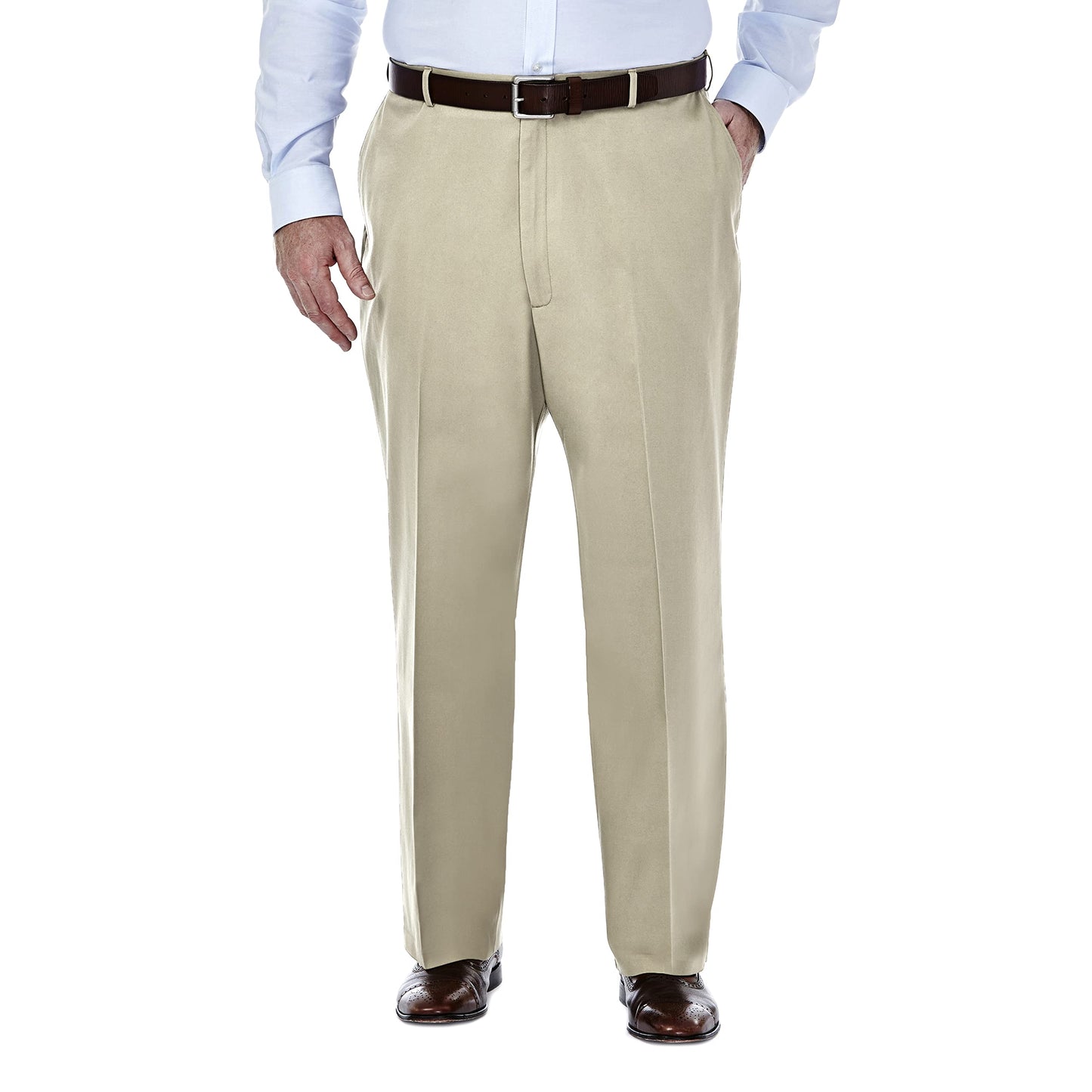 Classic Fit No Iron Flat Front Khaki Pants