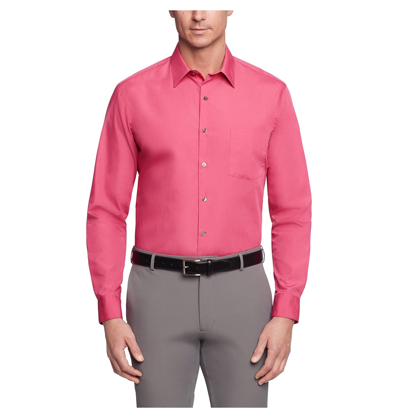 Regular Fit Solid Poplin Dress Shirt