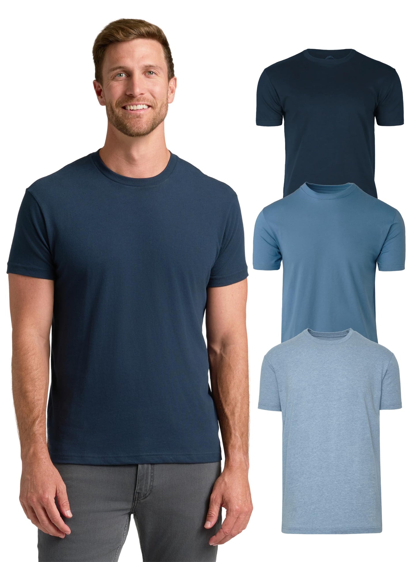 Men’s Cotton Blend Short Sleeve Crew Neck Tees