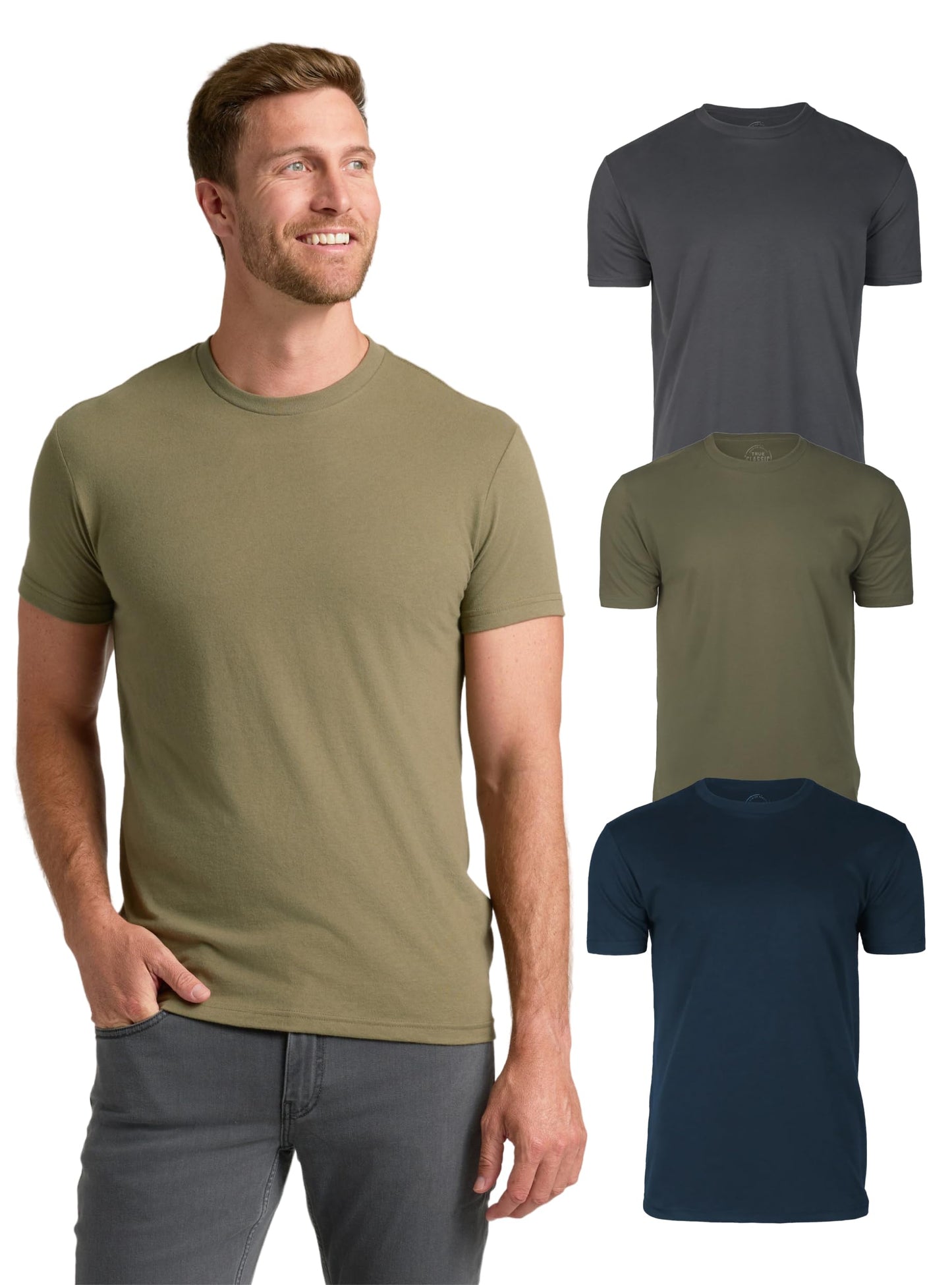Men’s Cotton Blend Short Sleeve Crew Neck Tees
