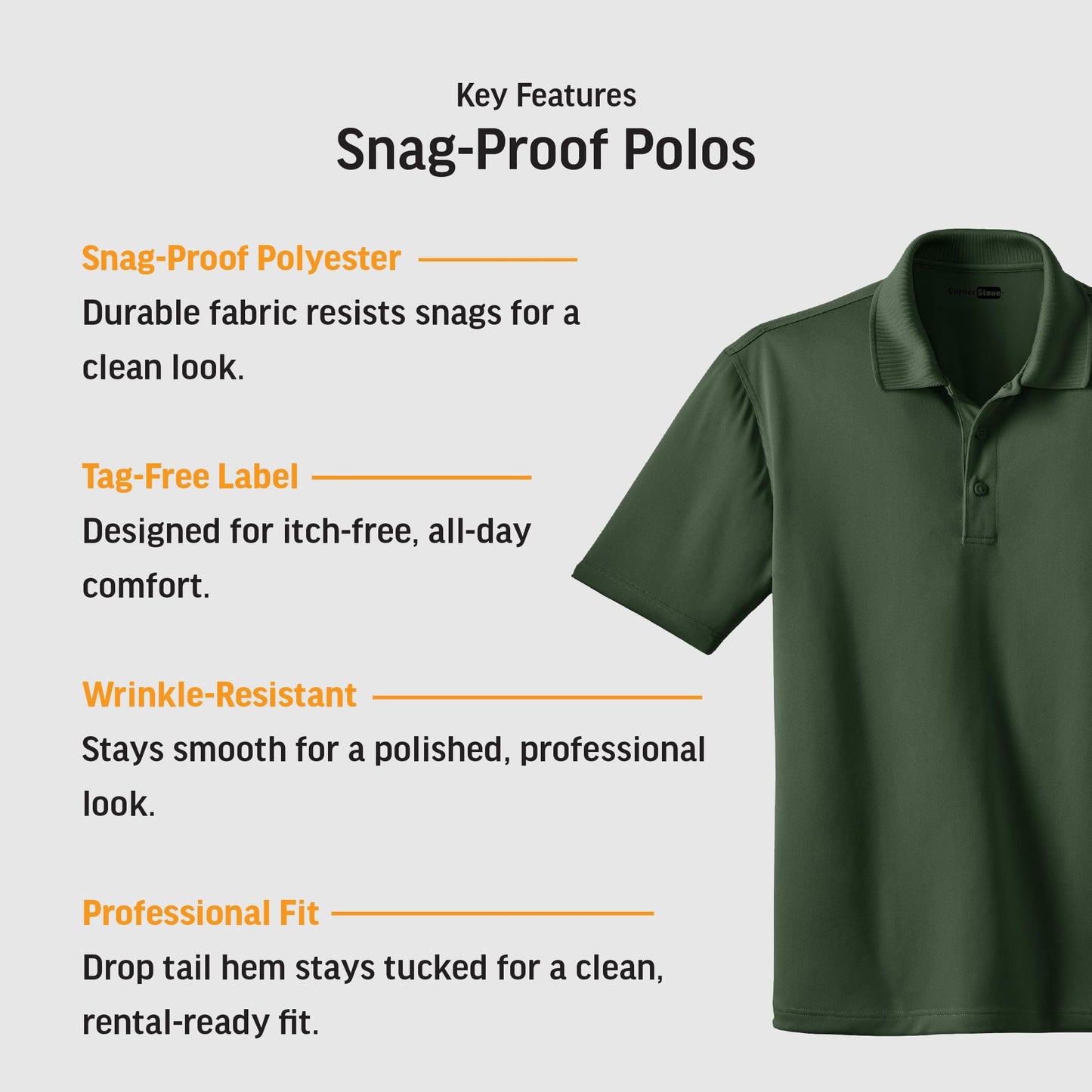 Snag Resistant Performance Polo Shirt