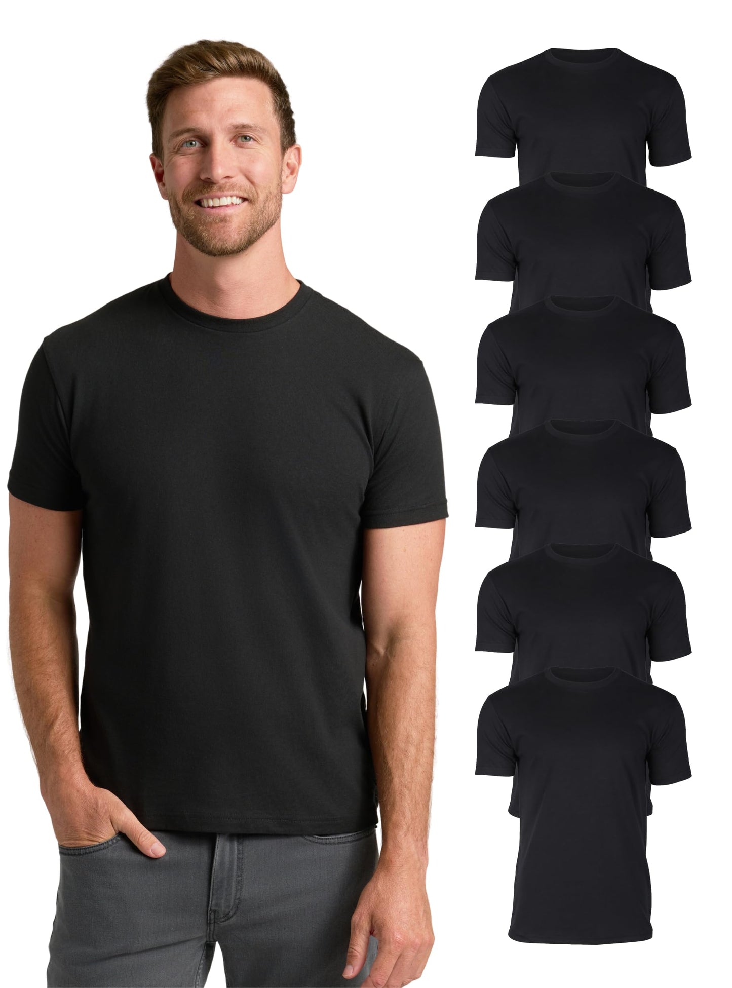 Men’s Cotton Blend Short Sleeve Crew Neck Tees