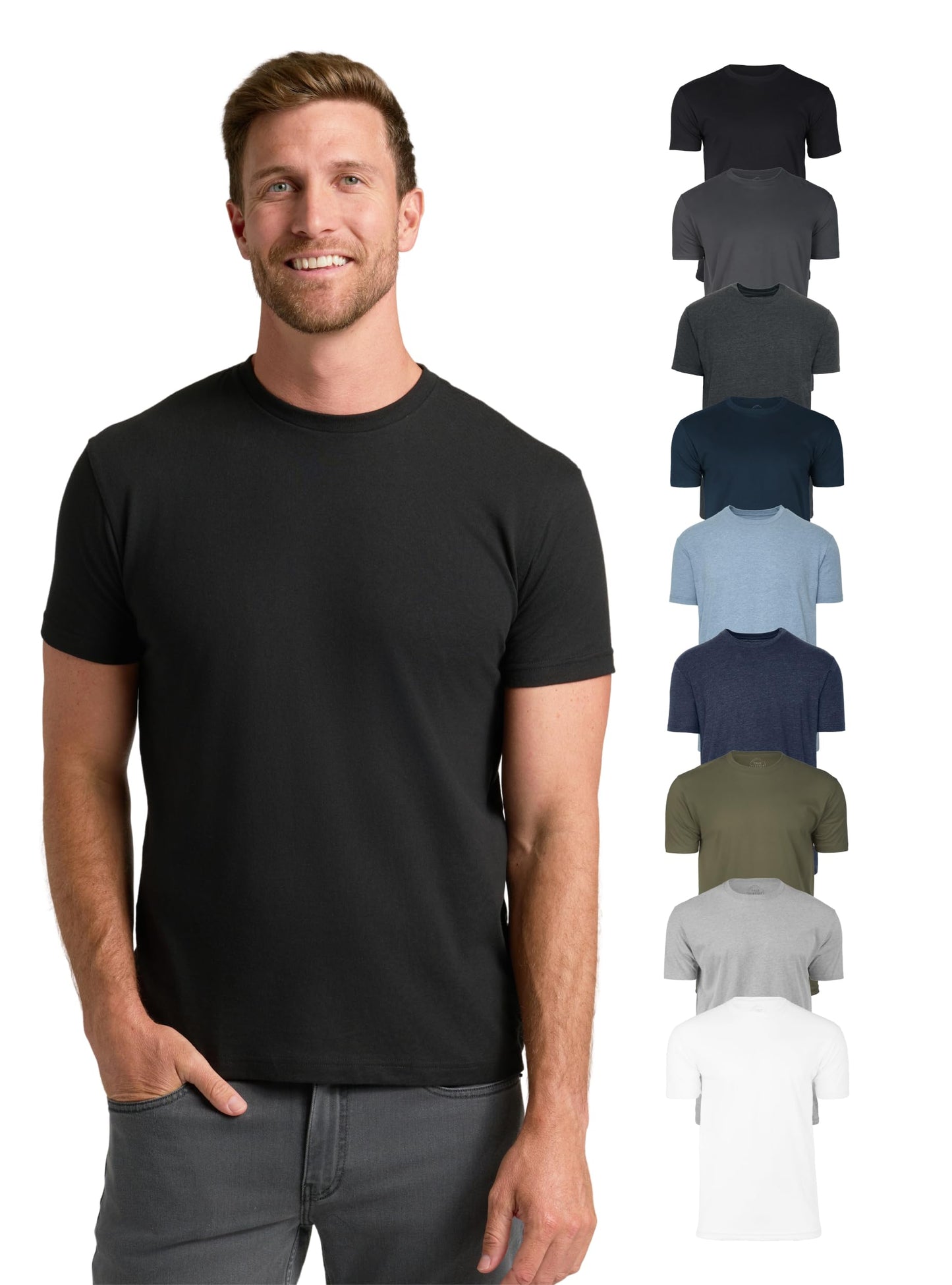 Men’s Cotton Blend Short Sleeve Crew Neck Tees