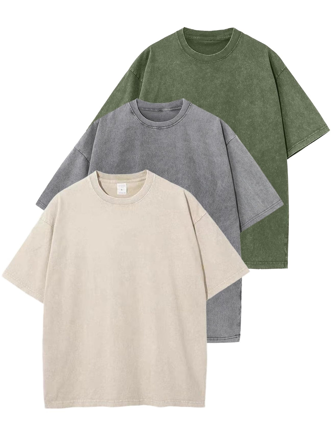 Arssm Men Oversized T Shirts Vintage Tee Loose Fit Short Sleeve Casual Streetwear Baggy Washed Unisex Tops