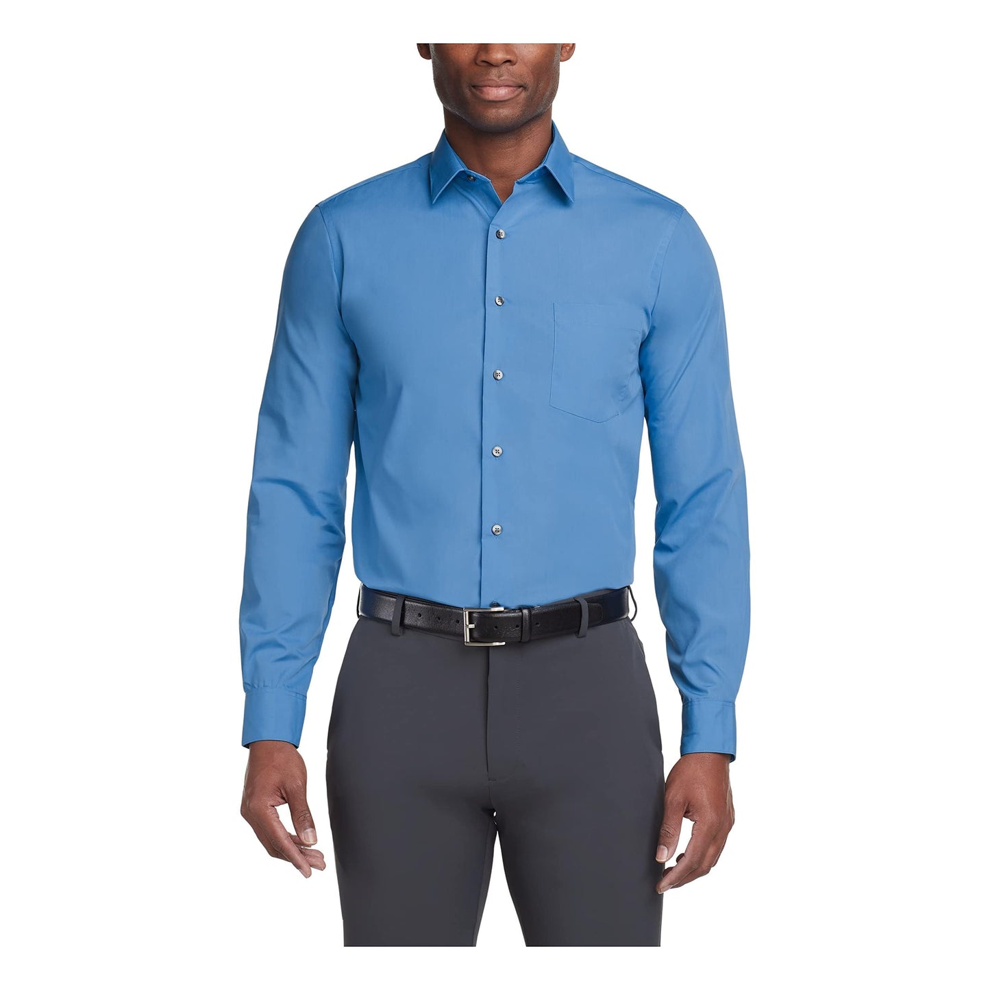 Regular Fit Solid Poplin Dress Shirt