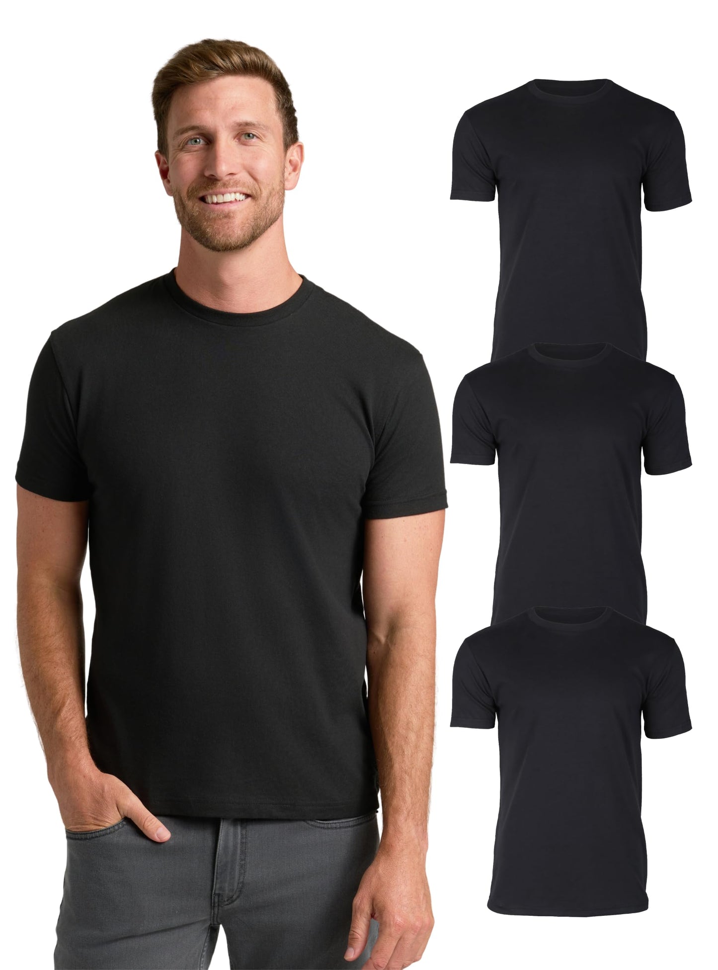 Men’s Cotton Blend Short Sleeve Crew Neck Tees