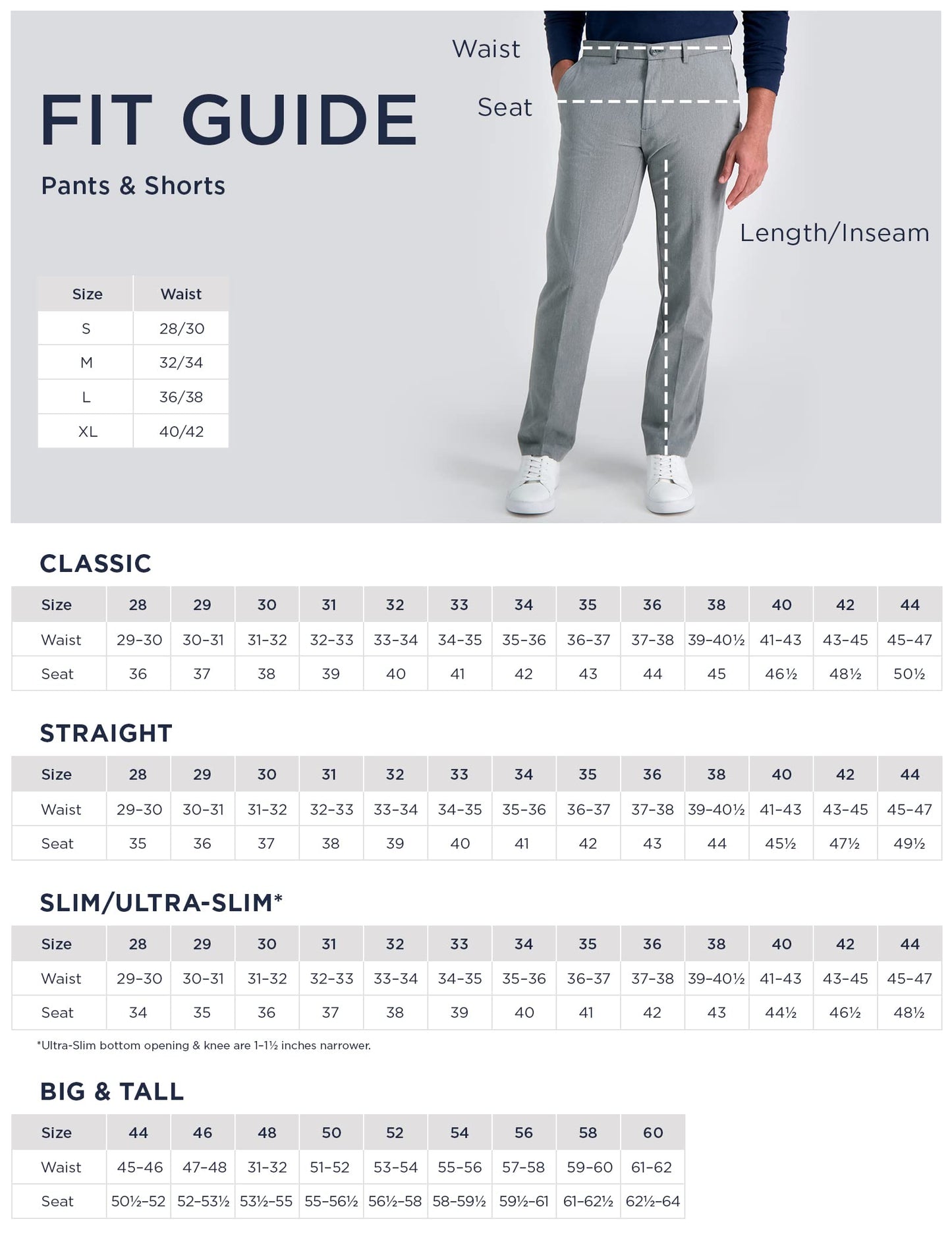Classic Fit No Iron Flat Front Khaki Pants
