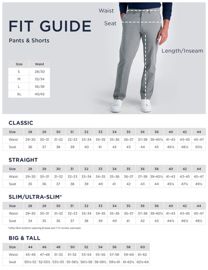 Classic Fit No Iron Flat Front Khaki Pants