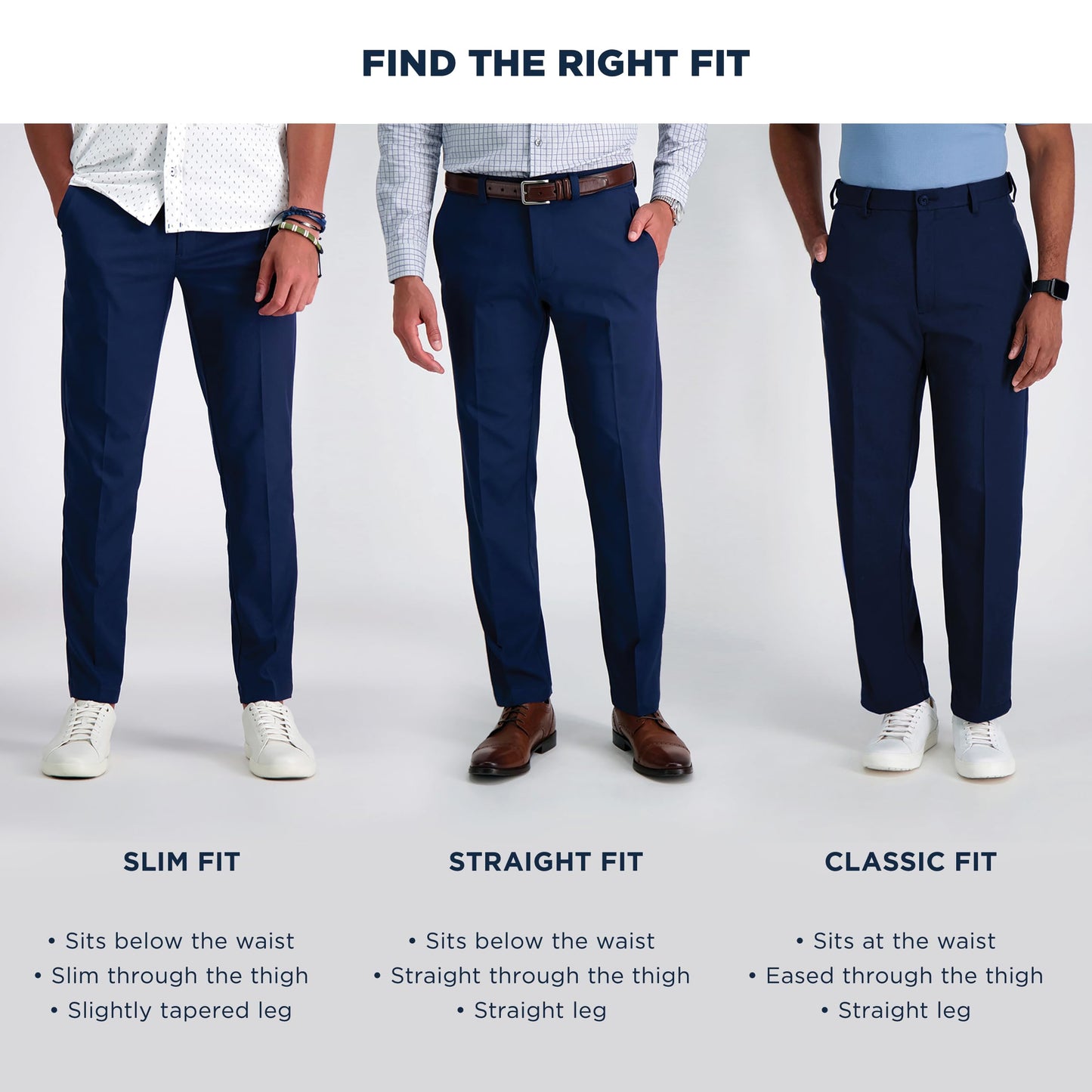 Classic Fit No Iron Flat Front Khaki Pants