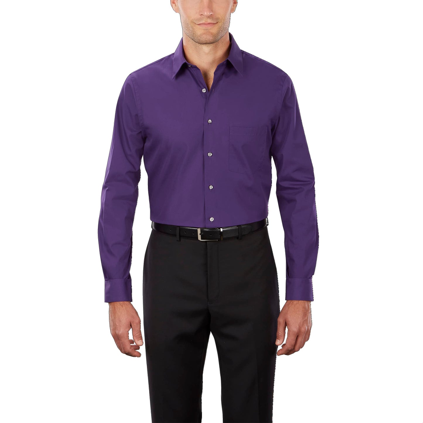 Regular Fit Solid Poplin Dress Shirt
