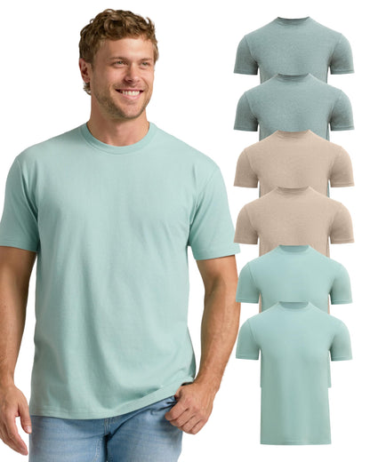 Men’s Cotton Blend Short Sleeve Crew Neck Tees