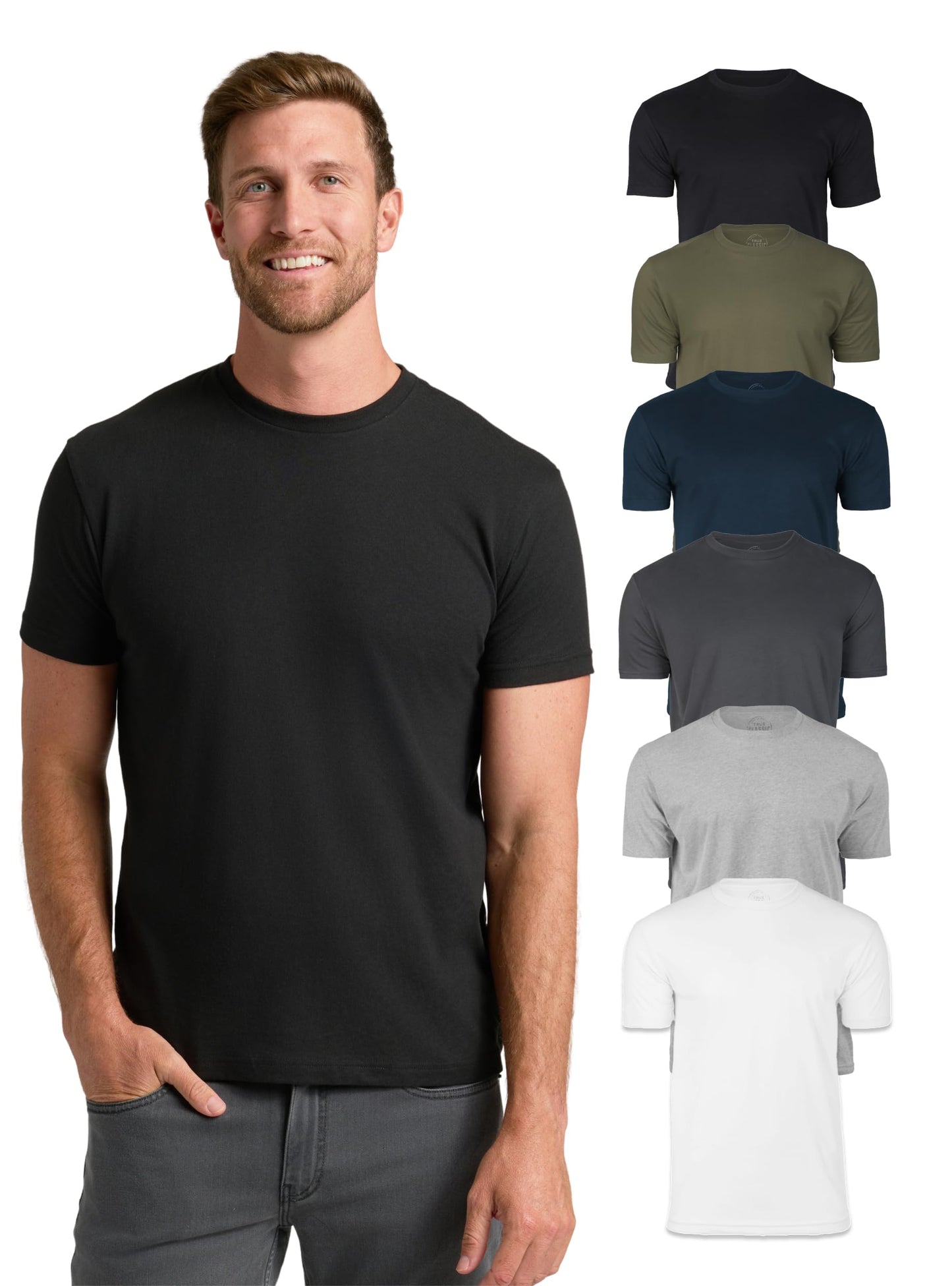 Men’s Cotton Blend Short Sleeve Crew Neck Tees