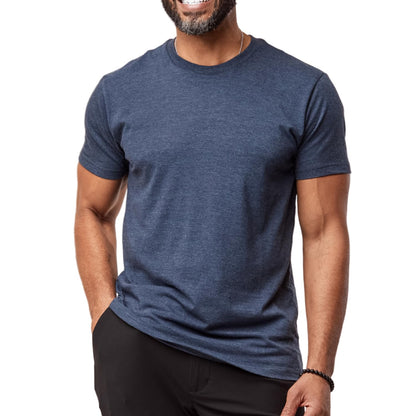 Fresh Clean Threads Men's Crew Neck T-Shirts – Short Sleeve, Fitted Style, Soft Cotton-Poly Blend, Tag-Free Comfort
