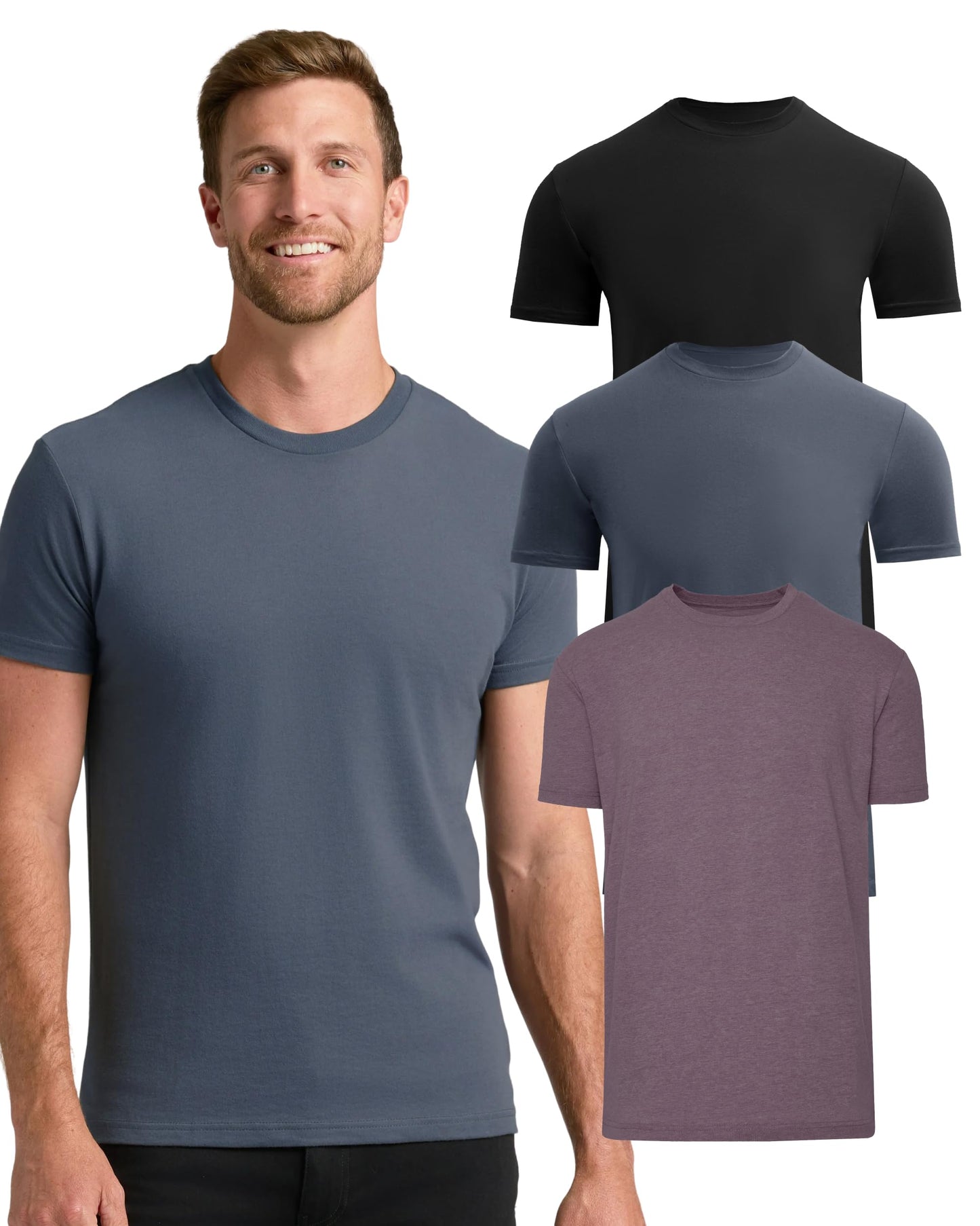 Men’s Cotton Blend Short Sleeve Crew Neck Tees