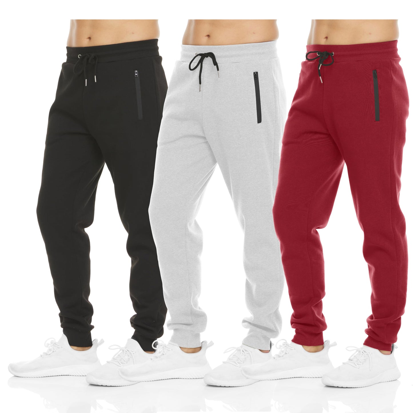 Fleece Active Jogger Pants With Zipper Pockets
