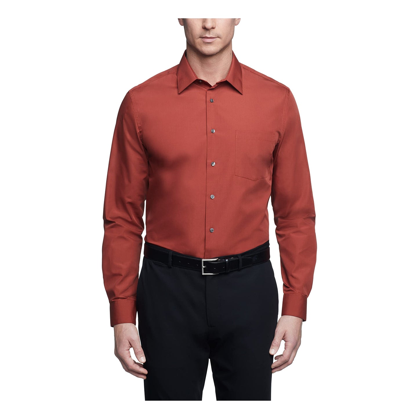 Regular Fit Solid Poplin Dress Shirt
