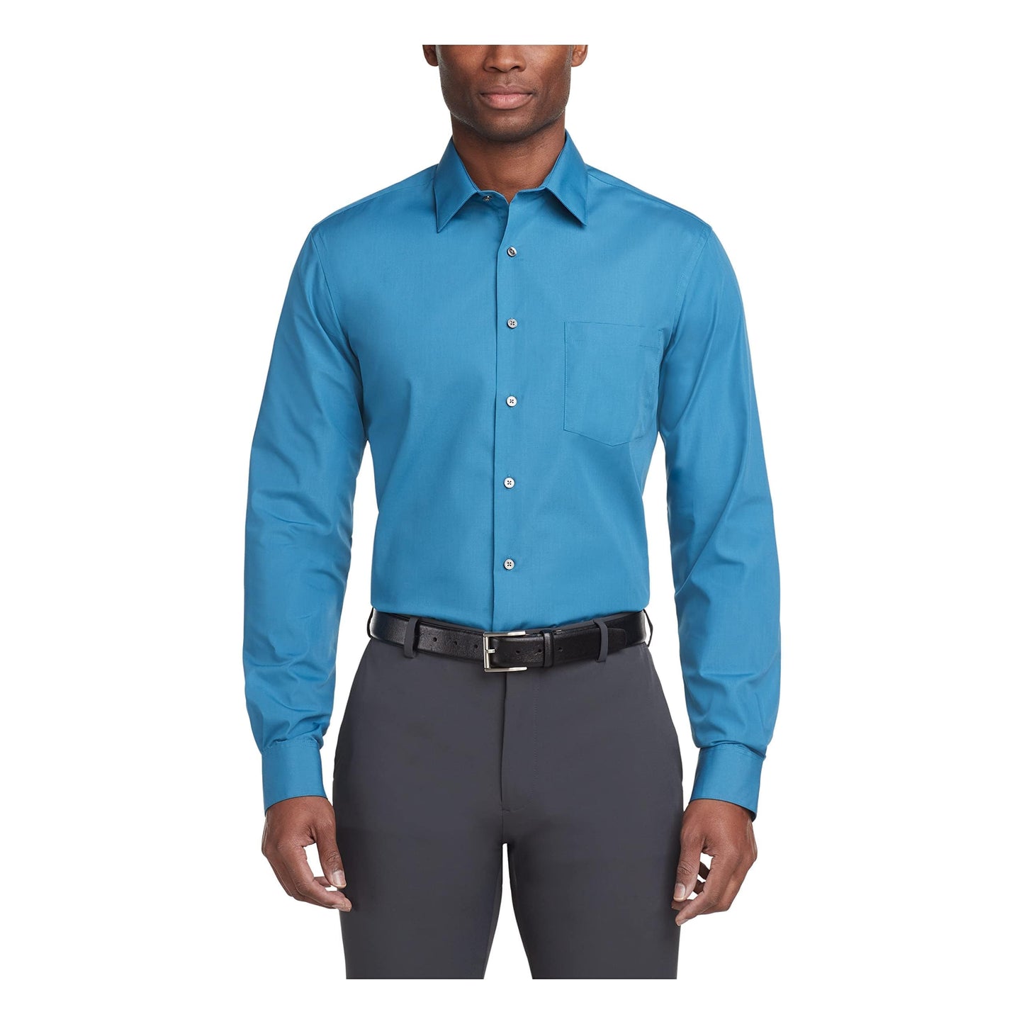 Regular Fit Solid Poplin Dress Shirt