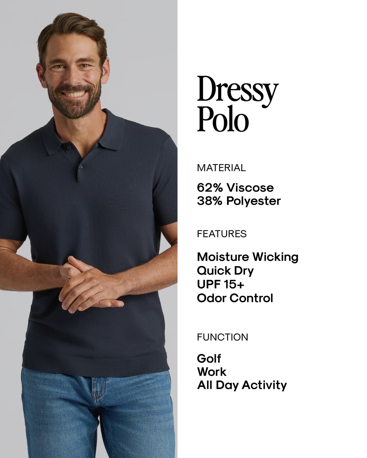 Cotton Dry Fit Short Sleeve Polo Shirt