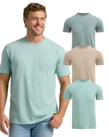 Men’s Cotton Blend Short Sleeve Crew Neck Tees