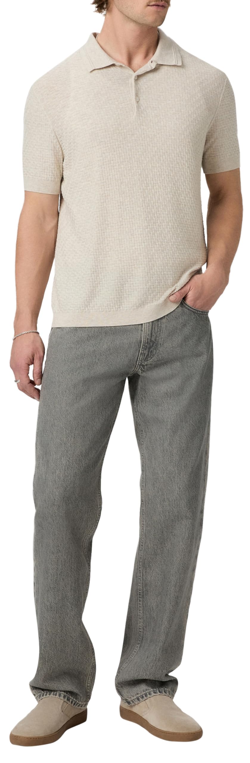 Relaxed Straight Vintage Wash Men's Jeans