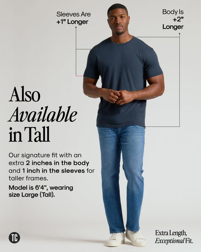 Men’s Cotton Blend Short Sleeve Crew Neck Tees